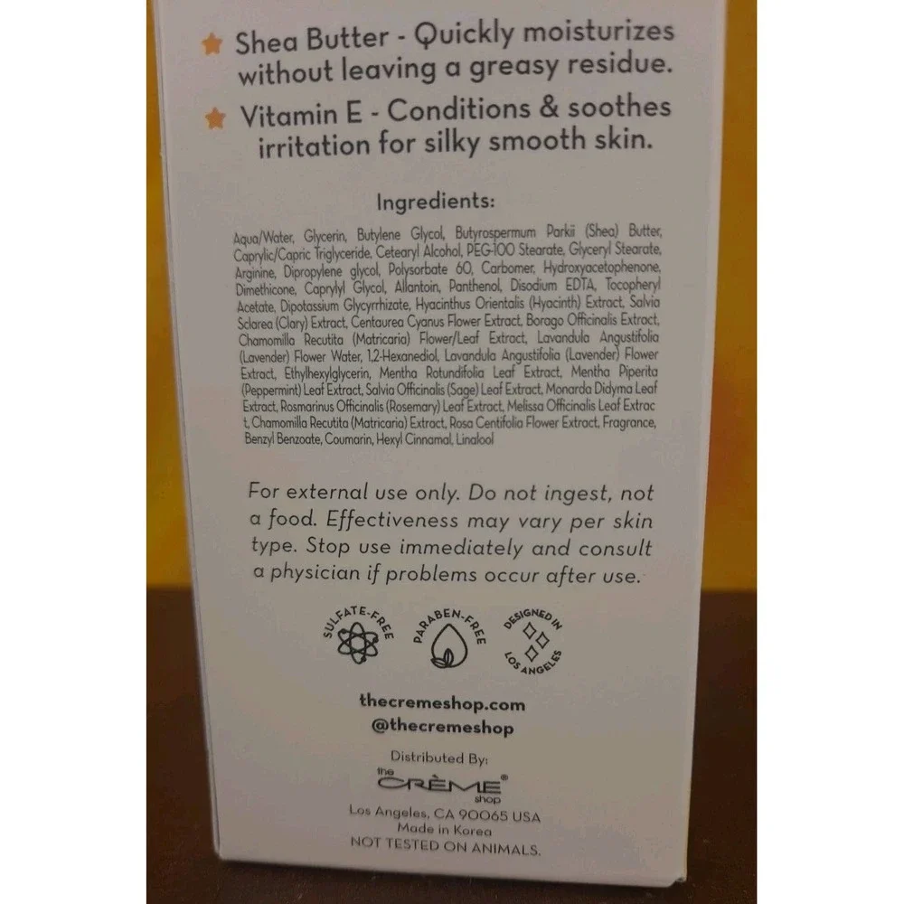 The Creme Shop Mango Fluff‎ Moisturizing Hand Creme Shea Butter Plus Vitamin E